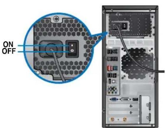 ASUS CG8265 - To turn your computer ON: - 1
