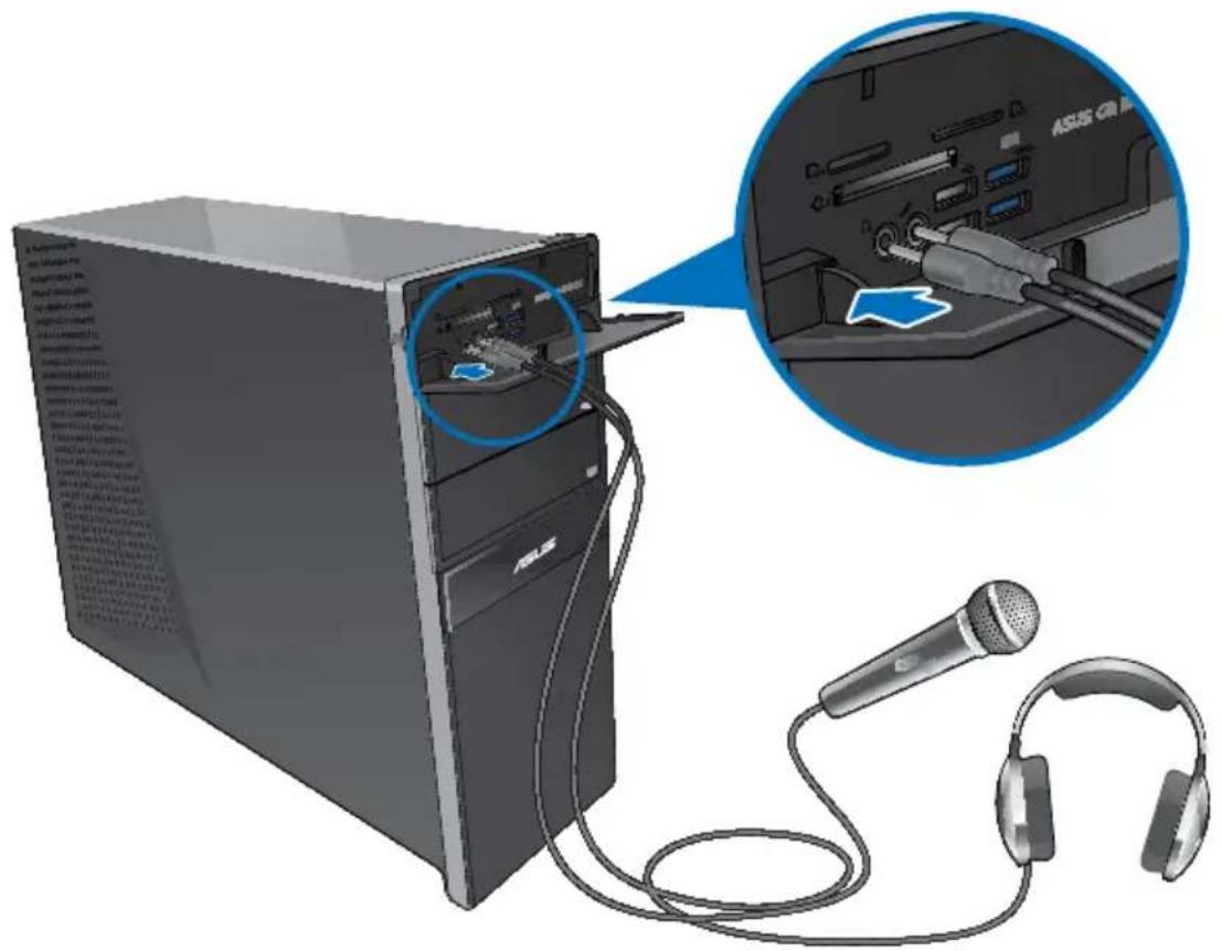 ASUS CG8265 - Anschluss von Kopfhörern und Mikrofon - 1