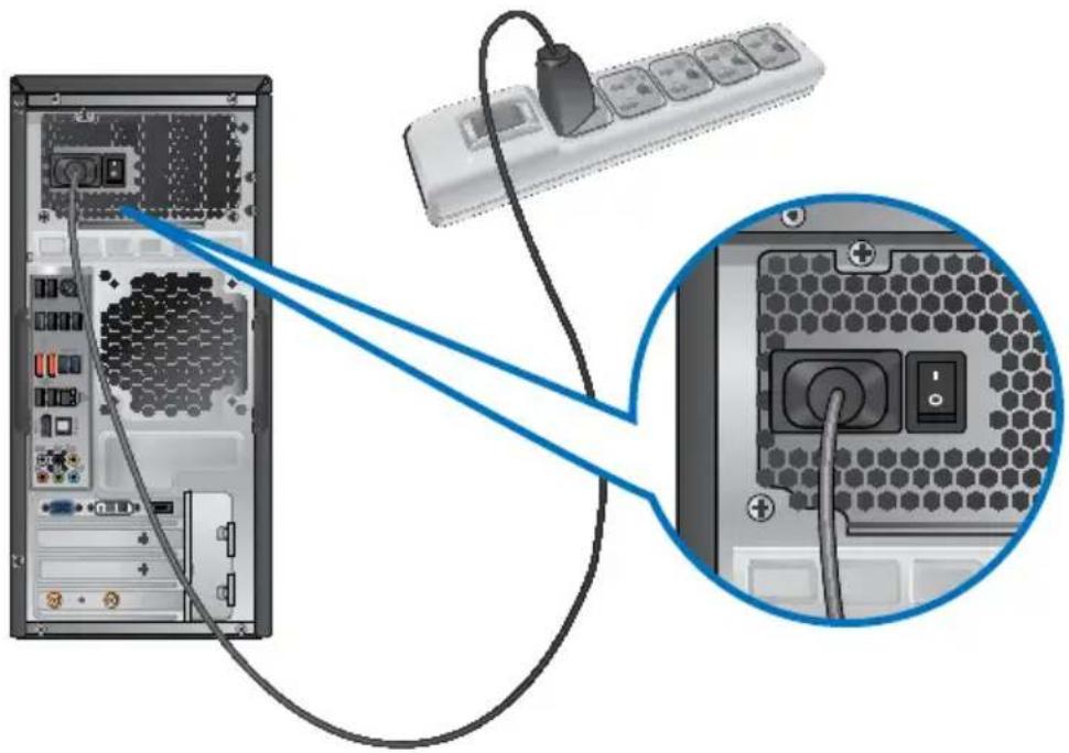 ASUS CG8265 - Connector le cordon d'alimentation - 1