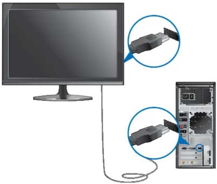ASUS CG8265 - Anschlieben eines HDTV - 2