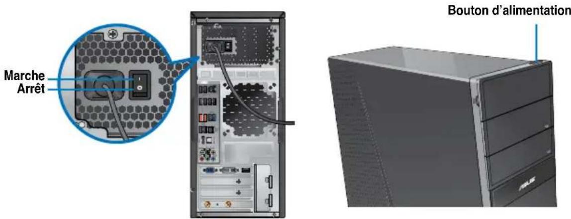 ASUS CG8265 - Pour allumer votre ordinateur : - 1