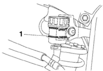 YAMAHA YZFR6 (2014) - Contrôle du niveau du liquide de frein - 2