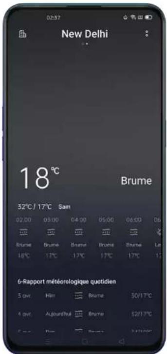 OPPO Reno 4 Z - Météo - 1