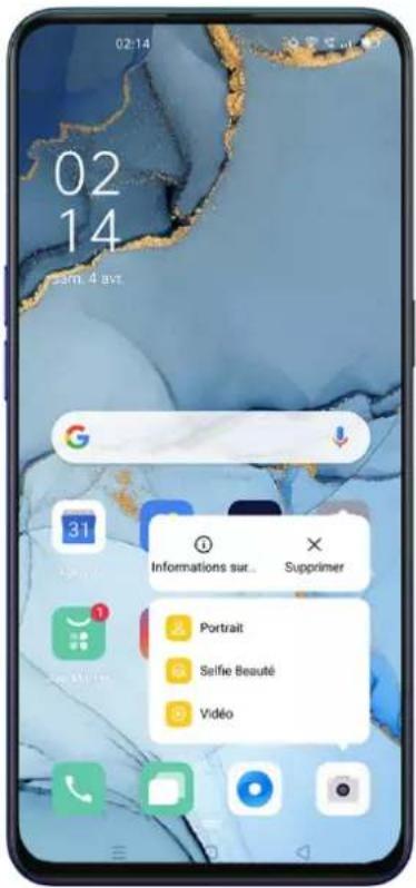 OPPO Reno 4 Z - Raccourcis d' application - 1