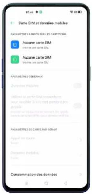 OPPO Reno 4 Z - Paramètres de carte SIM - 1