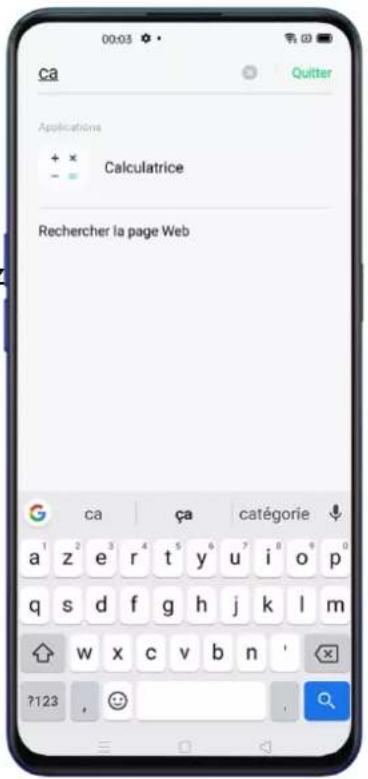 OPPO Reno 4 Z - Effectuer une recherche dans les paramètres, données et fichiers - 1