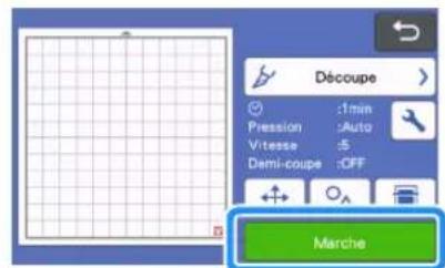 BROTHER SDX1200 - Appuyez sur la touche « Marche » pour commencer la découpe. - 1
