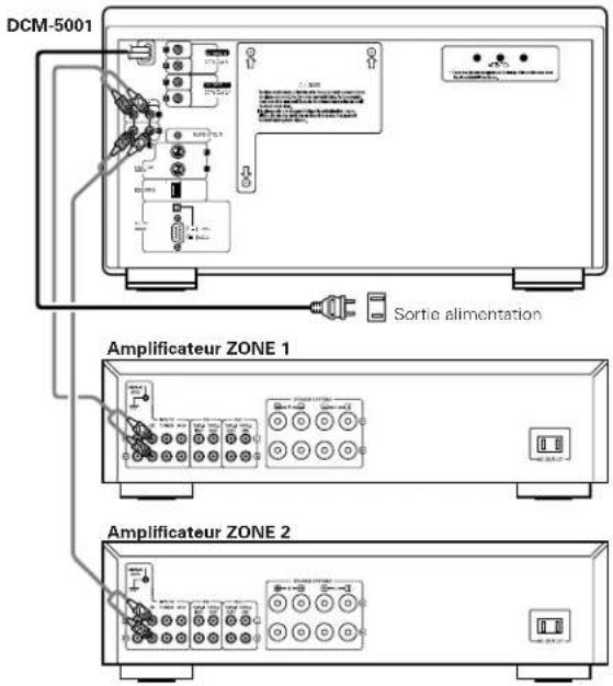 DENON DCM5001 - Connexions des sorties analogiques - 1