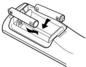DENON AVR883 - Insertion des piles - 2