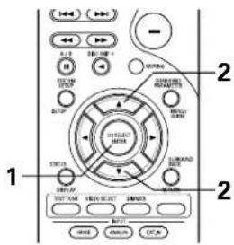 DENON AVR883 - Adjust the level of the selected speaker. - 4