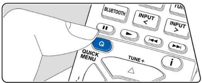 ONKYO TXSR494 - Commandes du menu - 1