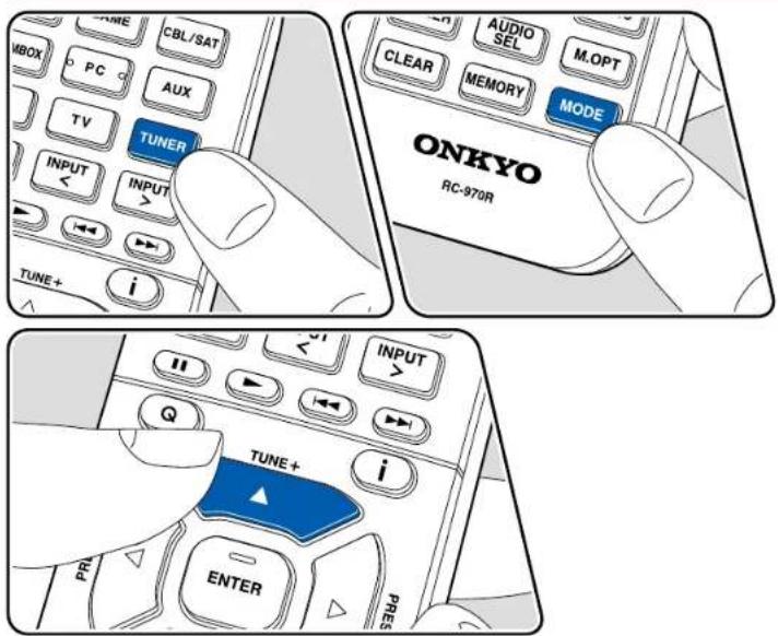 ONKYO TXSR494 - Syntonisation d'une station de radio - 1