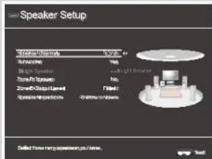 ONKYO TXSR494 - ■ Réglages "Speaker Setup" durant Initial Setup (→p86) - 1