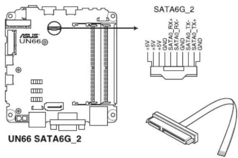 ASUS VivoMini UN66 - Connecteur SATA 6 Gb/s (FFC, Flat Flexible Cable) (10-pin SATA6G_2) - 1