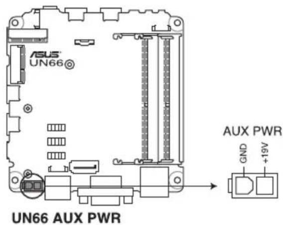 ASUS VivoMini UN66 - Connecteur d'alimentation à 2 broches (2-pin AUX_PWR) - 1