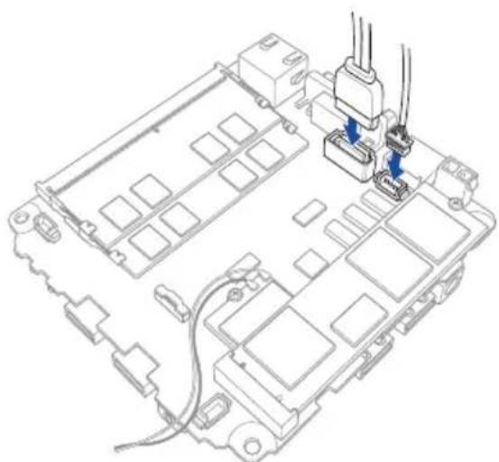 ASUS VivoMini UN66 - Pour installer un disque dur ou un lecteur SSD à l'aide du cable SATA - 2