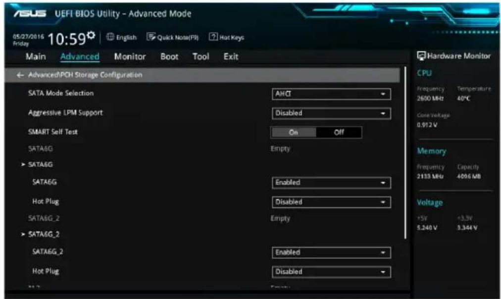 ASUS VivoMini UN66 - PCH Storage Configuration (Configuration de stockage de la puce PCH) - 1