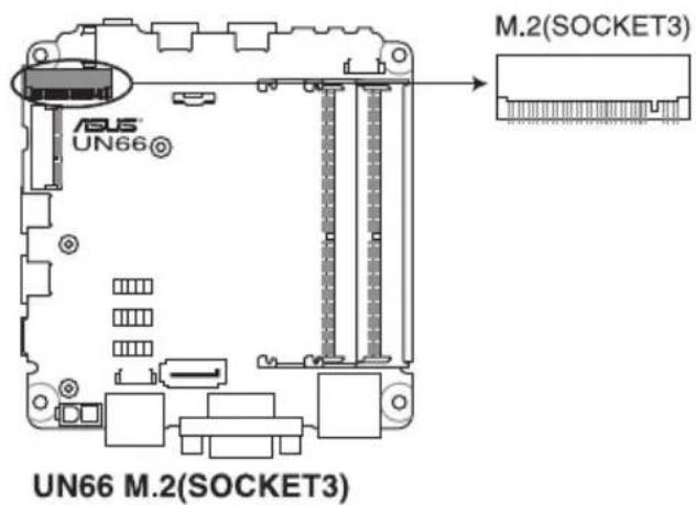 ASUS VivoMini UN66 - Connecteur M.2 ( SOCKET3) - 1