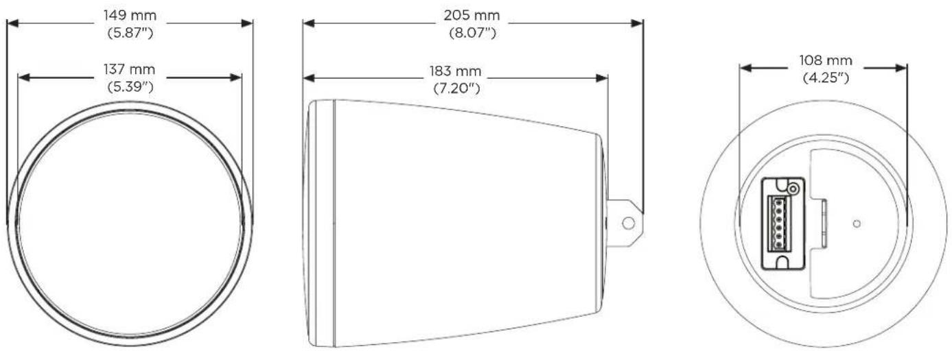 BOSE FreeSpace FS2P - Dimensiones del producto - 1