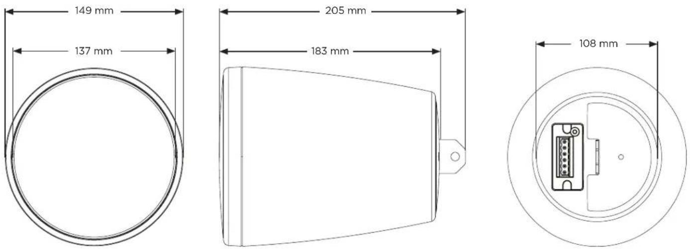 BOSE FreeSpace FS2P - Produktabmessungen - 1