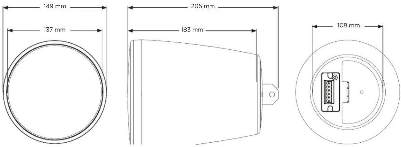 BOSE FreeSpace FS2P - Afmetingen van het product - 1