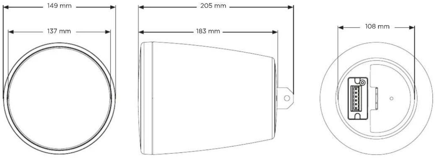 BOSE FreeSpace FS2P - Dimensioni del prodotto - 1