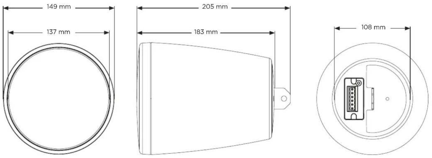 BOSE FreeSpace FS2P - 製品寸法 - 1