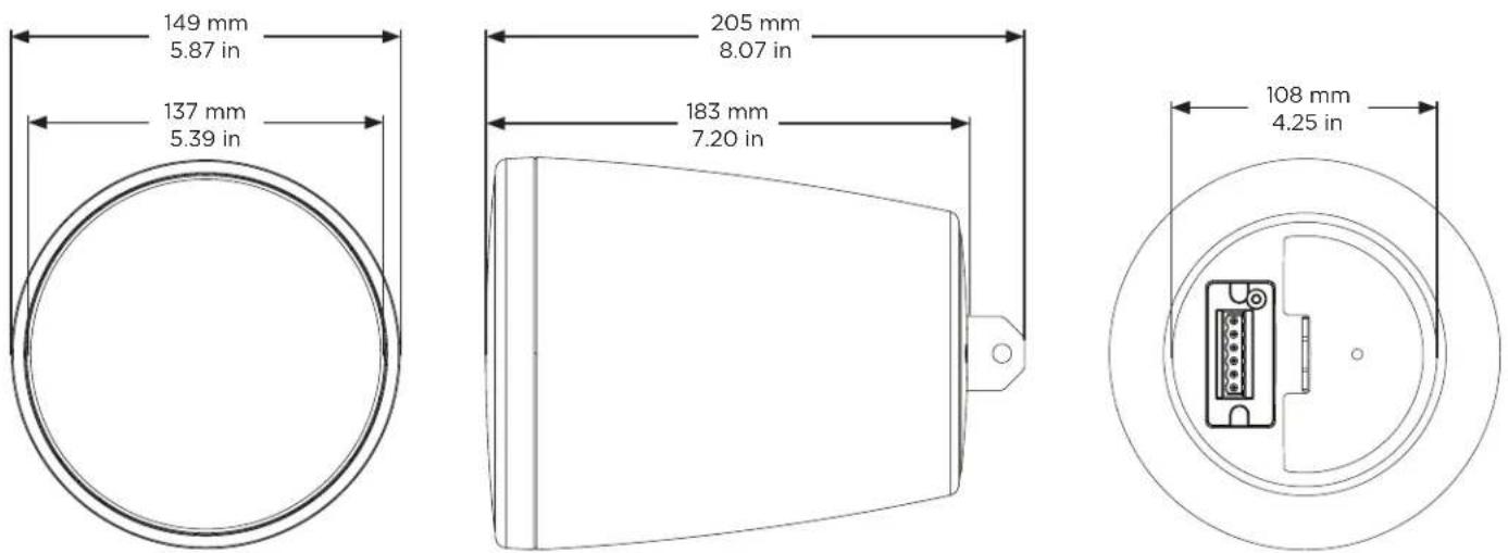 BOSE FreeSpace FS2P - Product Dimensions - 1