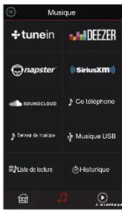 DENON HEOS SuperLink - Sélection d'une piste musicale ou d'une station dans les sources de musique - 1