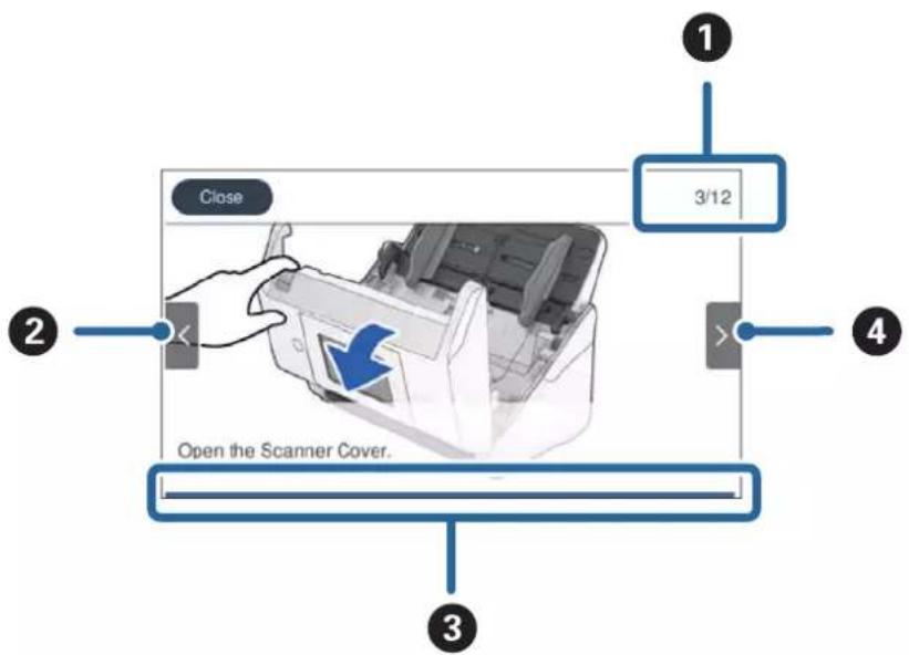 EPSON WorkForce ES580W - Affichage des animations - 1