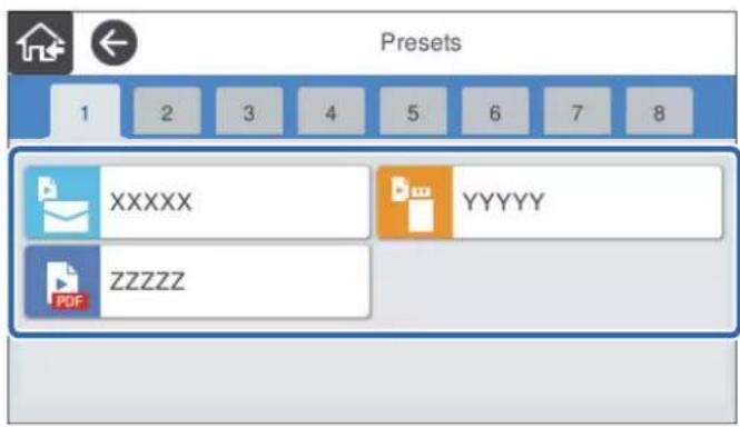 Presets 1 2 3 4 5 6 7 8 XXXXX YYYYY ZZZZZ