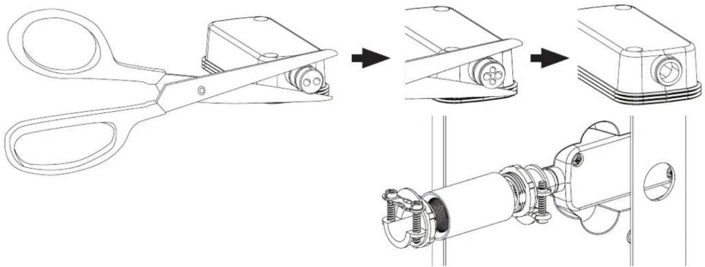 BOSE FreeSpace FS2SE - Préparation du capot de protection des entrées - 2