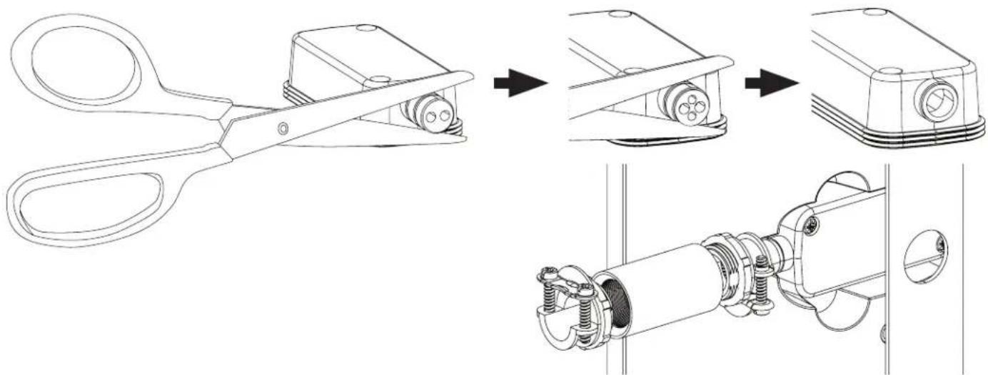 BOSE FreeSpace FS2SE - Preparazione della cover di protezione degli ingressi - 2