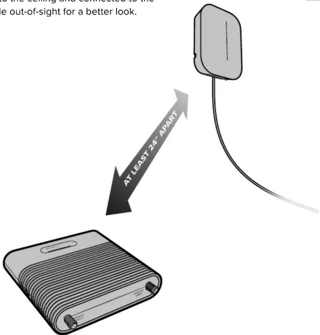 Wilson weBoost Home MultiRoom - Step 1-A & B: Inside Antenna & Booster Placement - 1