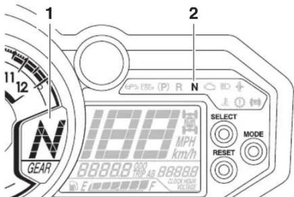 1 2 GPS ESC (P) R N MPH km/h SELECT MODE RESET GEAR 88888 000 TRIP AB 88888 E I CHOW VOLTAGE