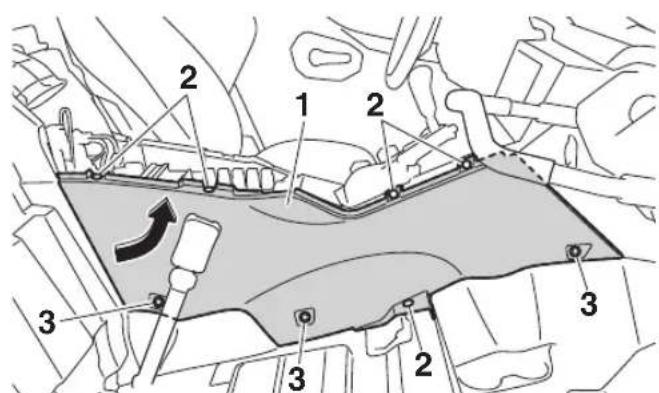 YAMAHA YXZ1000R SS (2020) - Pour déposer le cache - 3