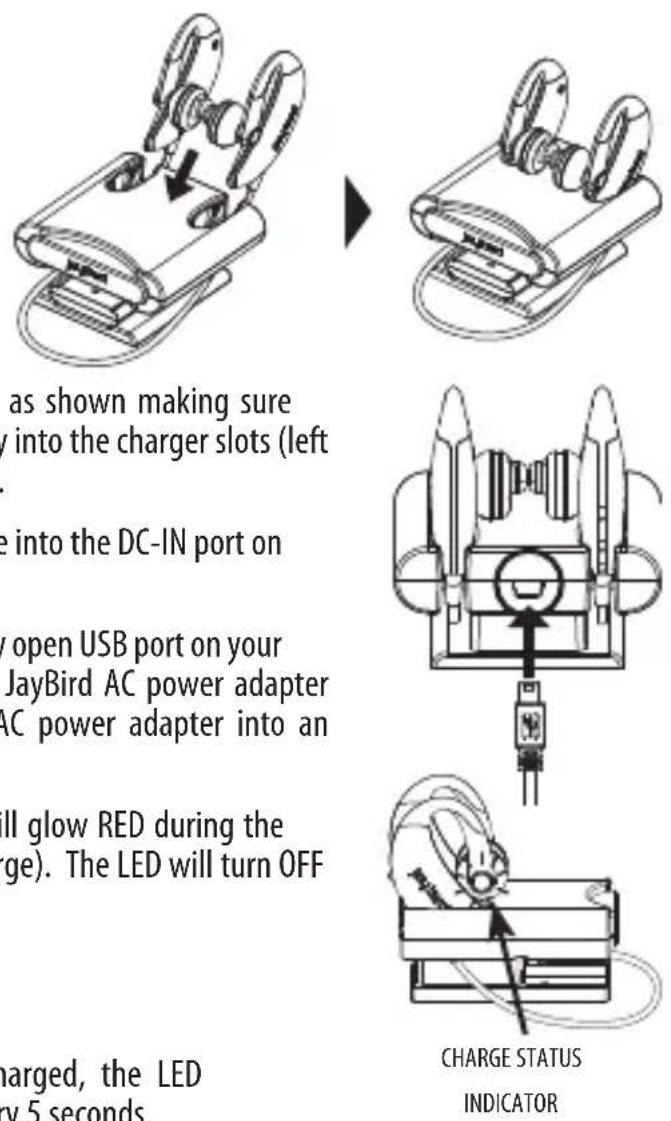 JAYBIRD JB200 - Charging your headset - 1