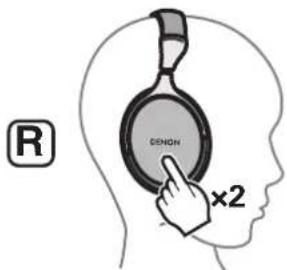 DENON AHGC25NC - Appuyez deux fois sur le centre du panneau du capteur de prise lorsque la fonction de mixage du son ambiant est activée. - 1