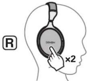DENON AHGC25NC - Appuyez deux fois sur le centre du panneau du capteur de tapotement. - 1