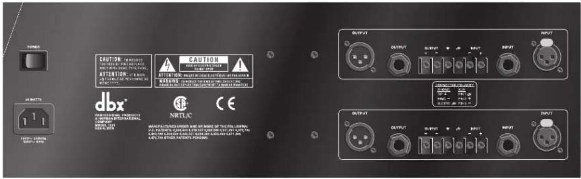 DBX 1215 - DESCRIPCIONES DEL PANEL POSTERIOR - 1