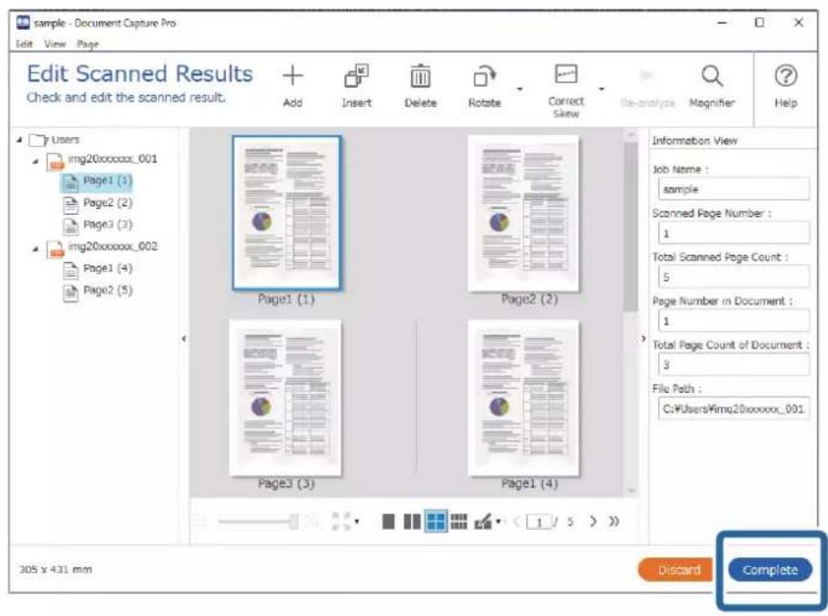 EPSON WorkForce DS730N - Sur l'écran 1. Scanner, définissez les opérations de numérisation de travaux que vous souhaitez créer. - 9