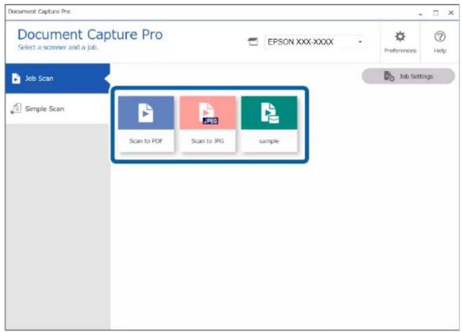 EPSON WorkForce DS730N - Sur l'écran 1. Scanner, définissez les opérations de numérisation de travaux que vous souhaitez créer. - 7