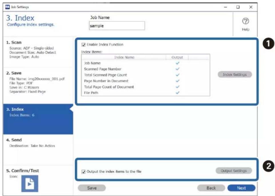 EPSON WorkForce DS730N - Sur l'écran 1. Scanner, définissez les opérations de numérisation de travaux que vous souhaitez créer. - 3