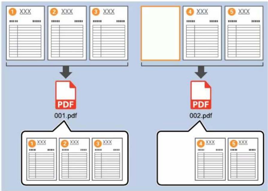 EPSON WorkForce DS730N - Division d'un document au moyen de feuilles de papier blanches - 1