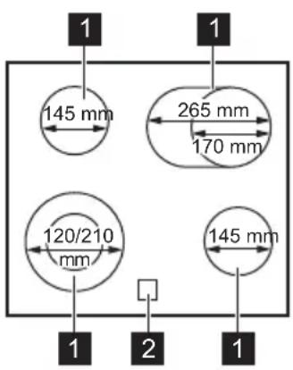 ZANUSSI ZHDN670K - KOCHFELDANORDNUNG - 1