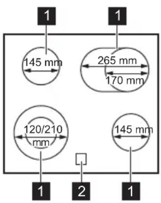 ZANUSSI ZHDN670K - INDELING KOOKPLAAT - 1