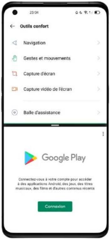 OPPO A15 - Ajustement de l'écran scindé - 1