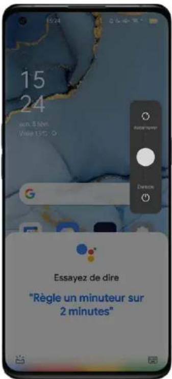 OPPO A15 - Redémarrez ou éteignez votre téléphone - 1