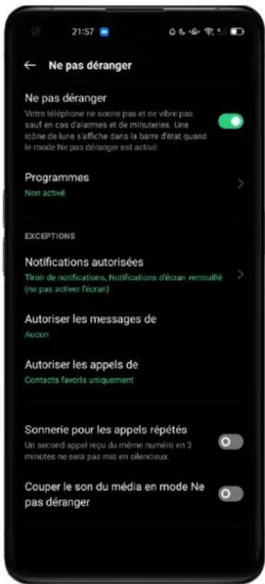 OPPO A15 - Allumez la fonction "Ne pas déranger". - 1