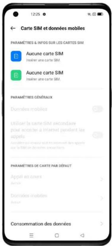 OPPO A15 - Paramètres de la carte SIM - 1